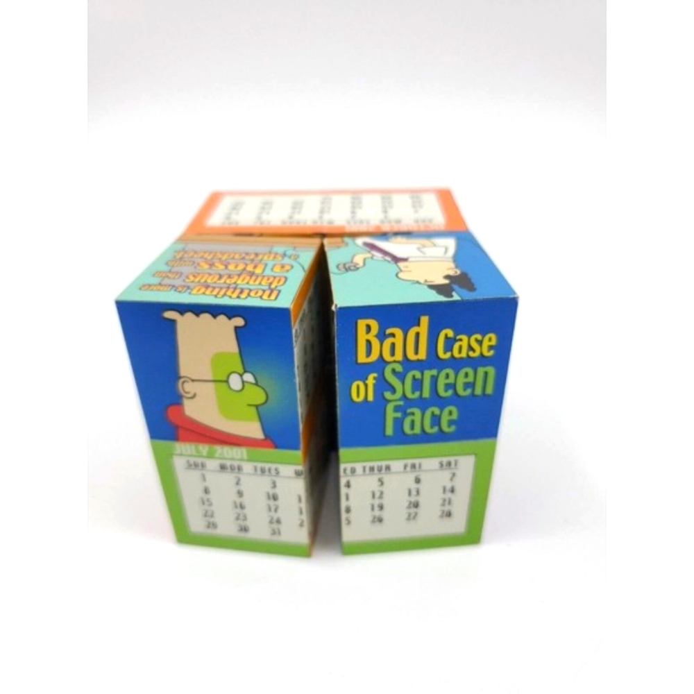 DILBERT Folding Cube Calendar 2001 Puzzle Block Comic Strip 3 X 3 - Picture 12 of 14
